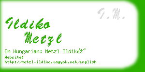 ildiko metzl business card